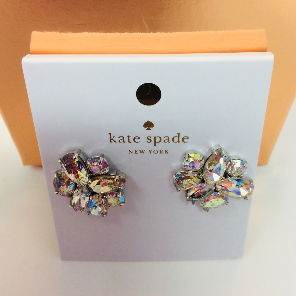 Authentic Kate Spade Faux Diamond Cluster Earrings